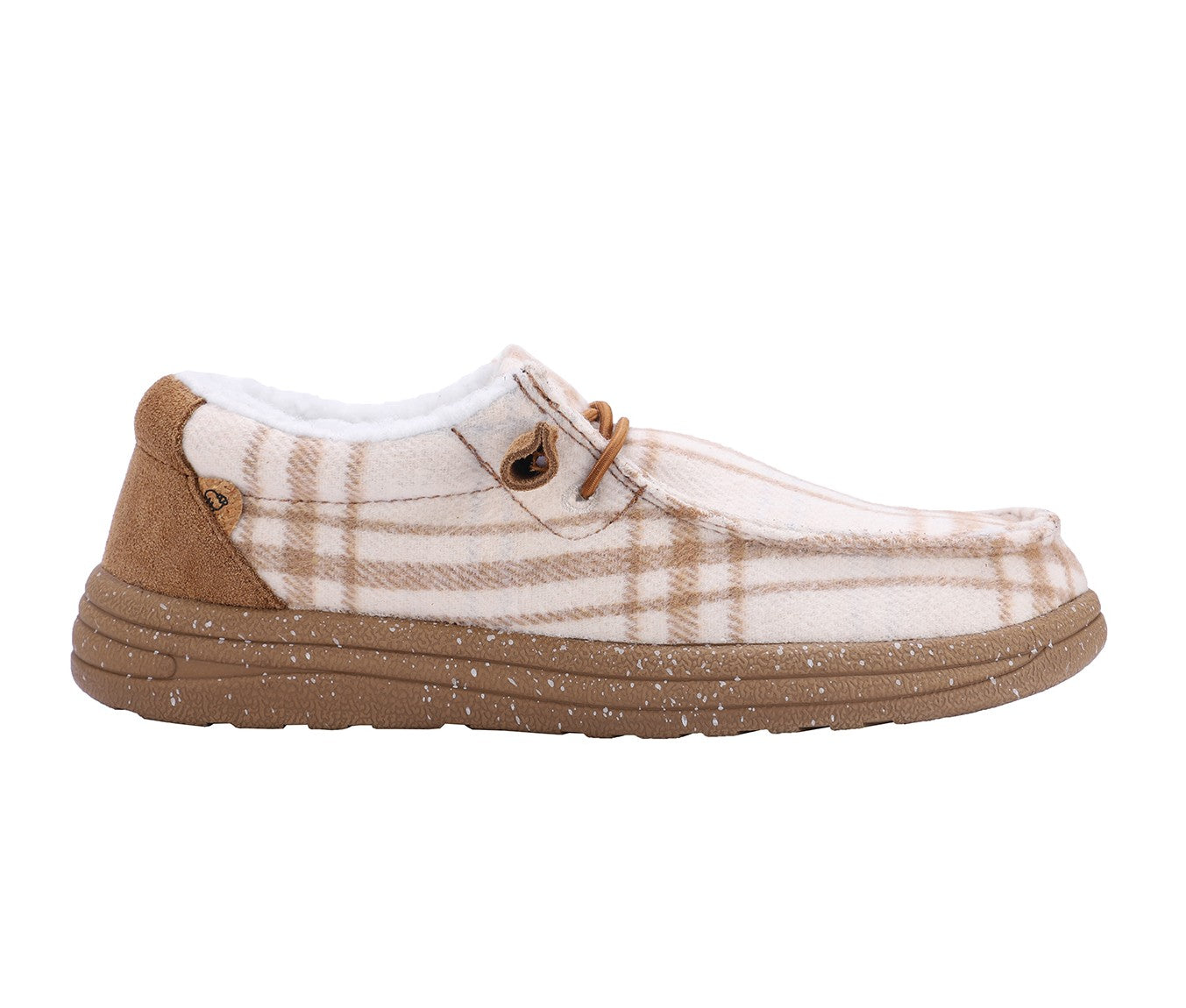 Lamo Samantha Shoes EW2059 - Cream Plaid - Side View
