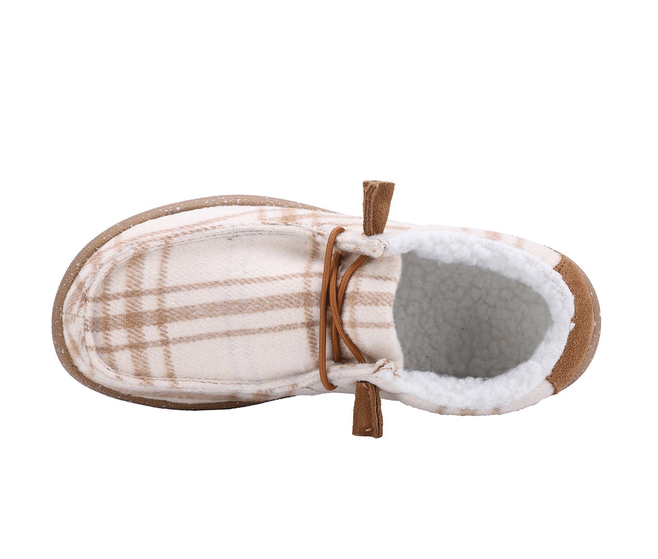 Lamo Samantha Shoes EW2059 - Cream Plaid - Top View