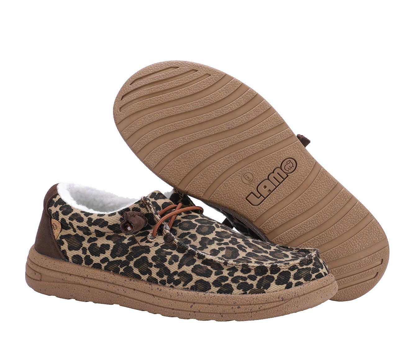 Lamo Samantha Shoes EW2059 - Cheetah - Pair View with Bottom