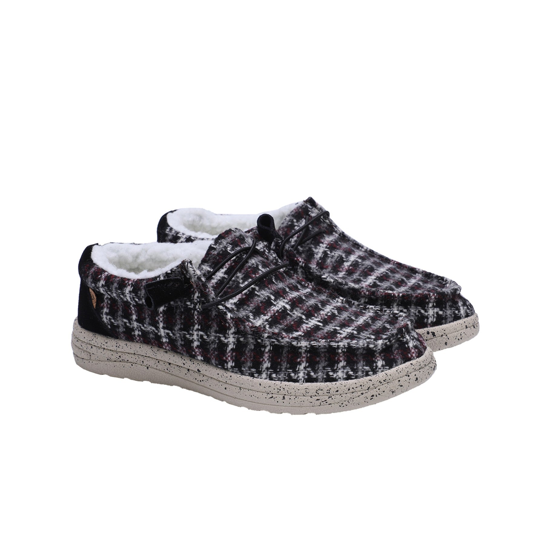 Lamo Samantha Women's Shoes EW2059 - Black Plaid - Pair View with Bottom