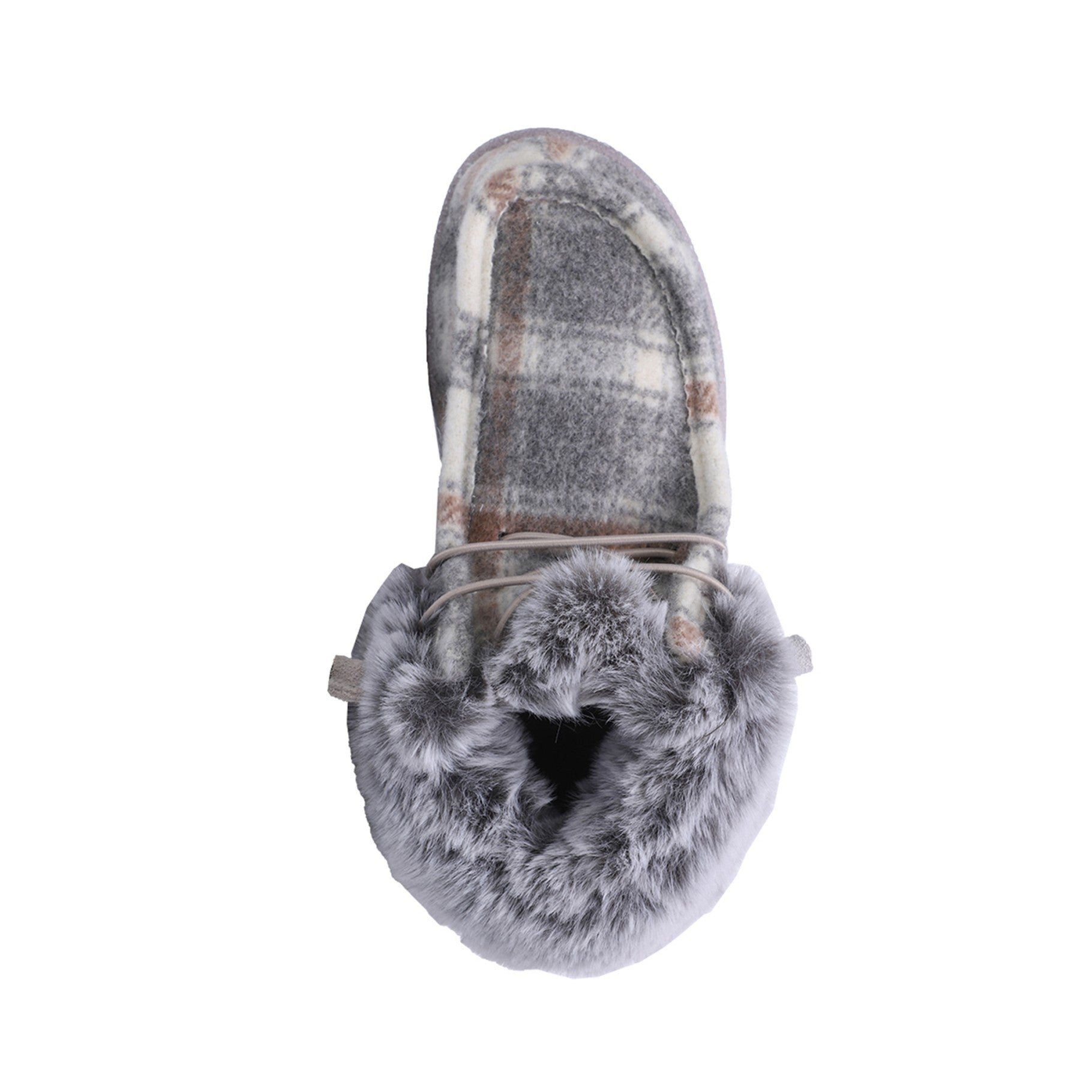 Lamo Cassidy Women's Shoes EW2152 - Grey Plaid - Back Angle View