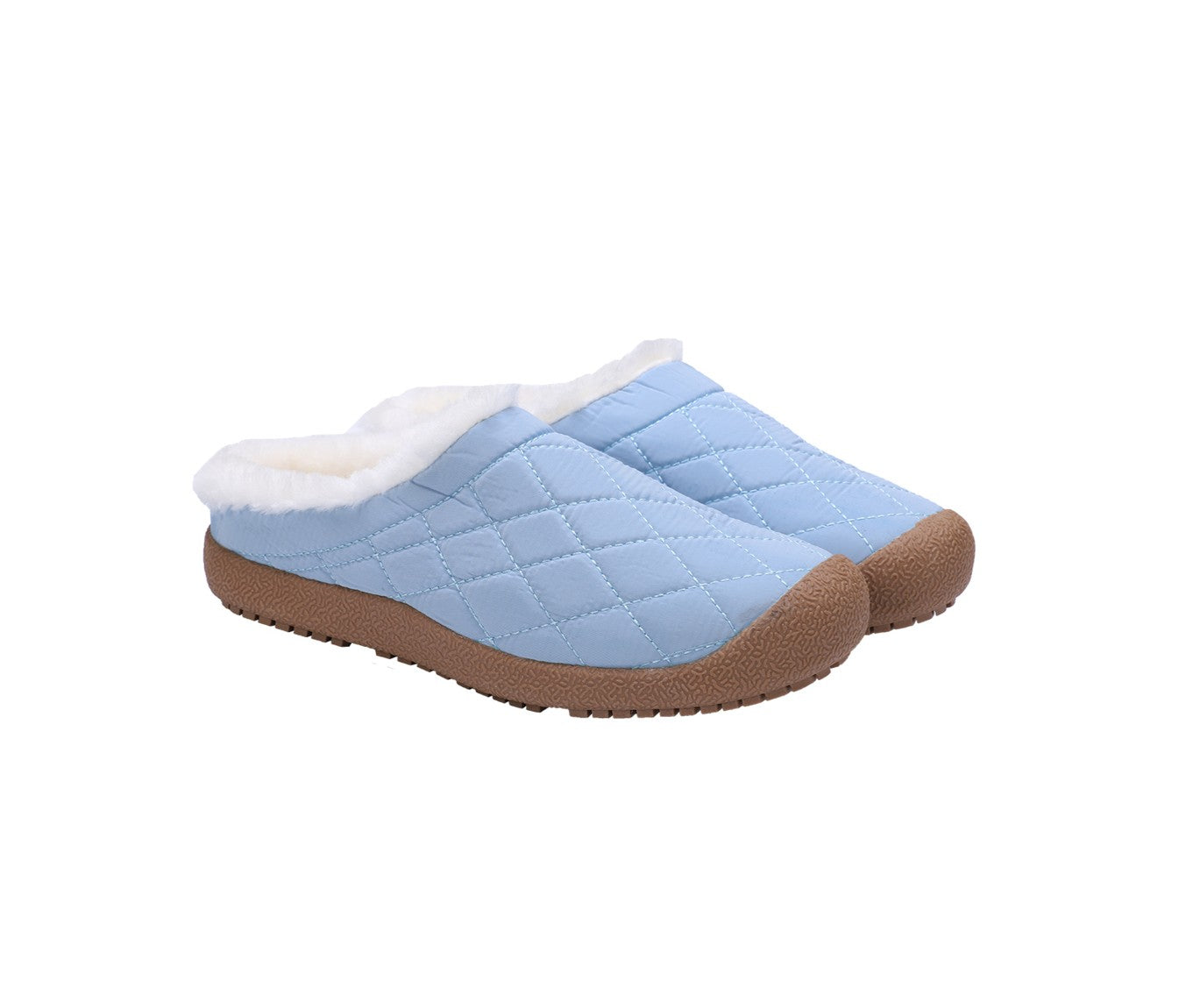 Lamo McKenzie Women's Indoor/Outdoor Slippers EW2253 - Sky Blue - Pair View with Bottom