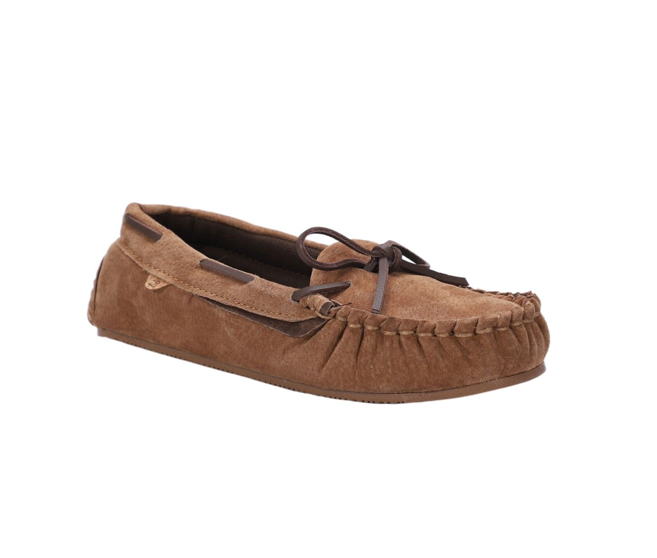 Lamo Selena Moc Women's Moccasin Slippers EW2304 - Chestnut - Profile View