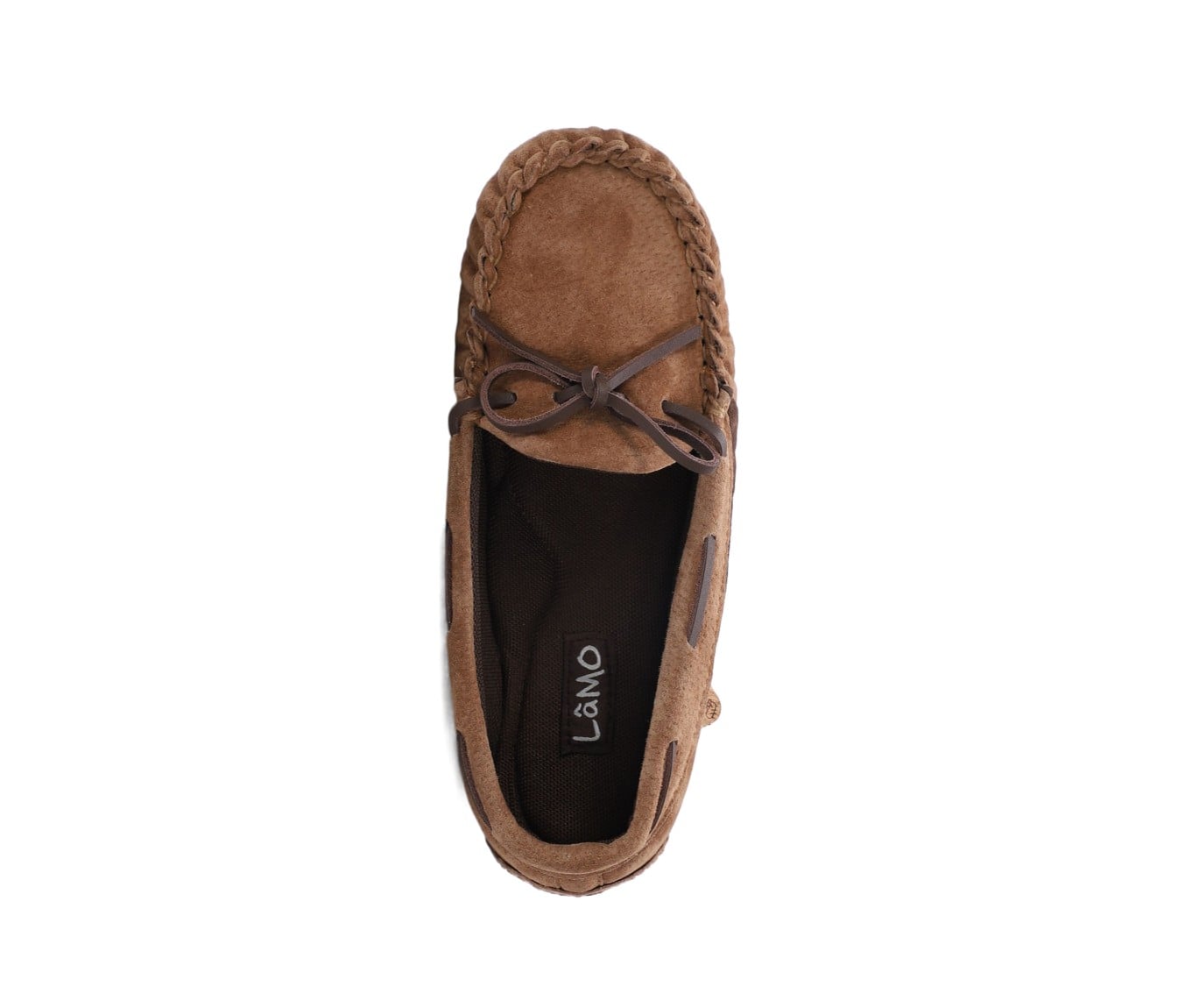 Lamo Selena Moc Women's Moccasin Slippers EW2304 - Chestnut - Back Angle View