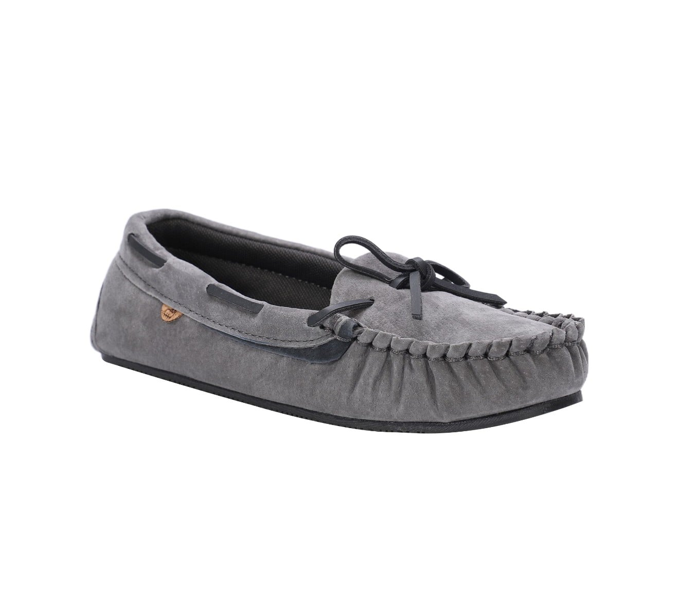 Lamo Selena Moc Women's Moccasin Slippers EW2304 - Grey - Profile View