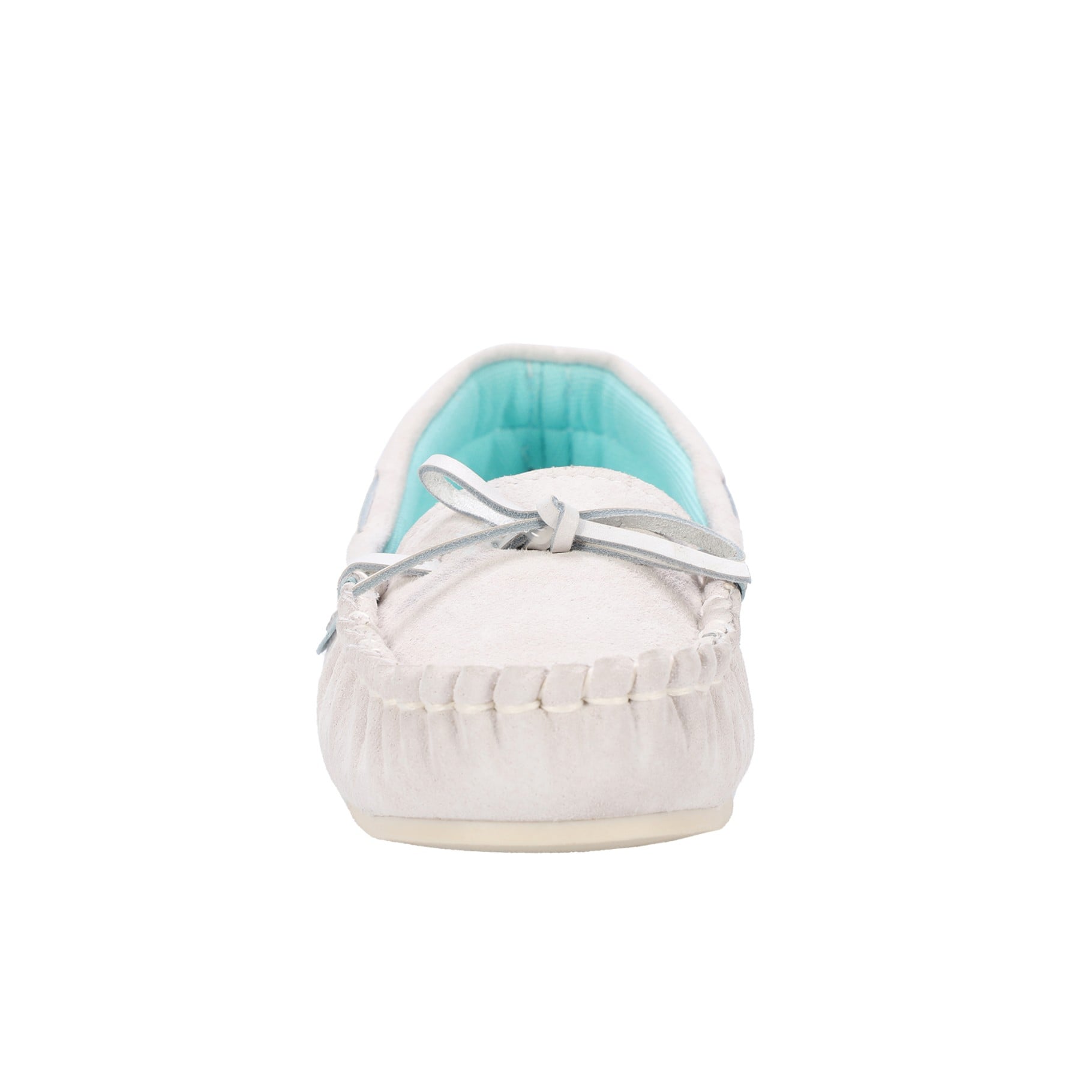 Lamo Selena Moc Women's Moccasin Slippers EW2304 - Pale Grey - Side View