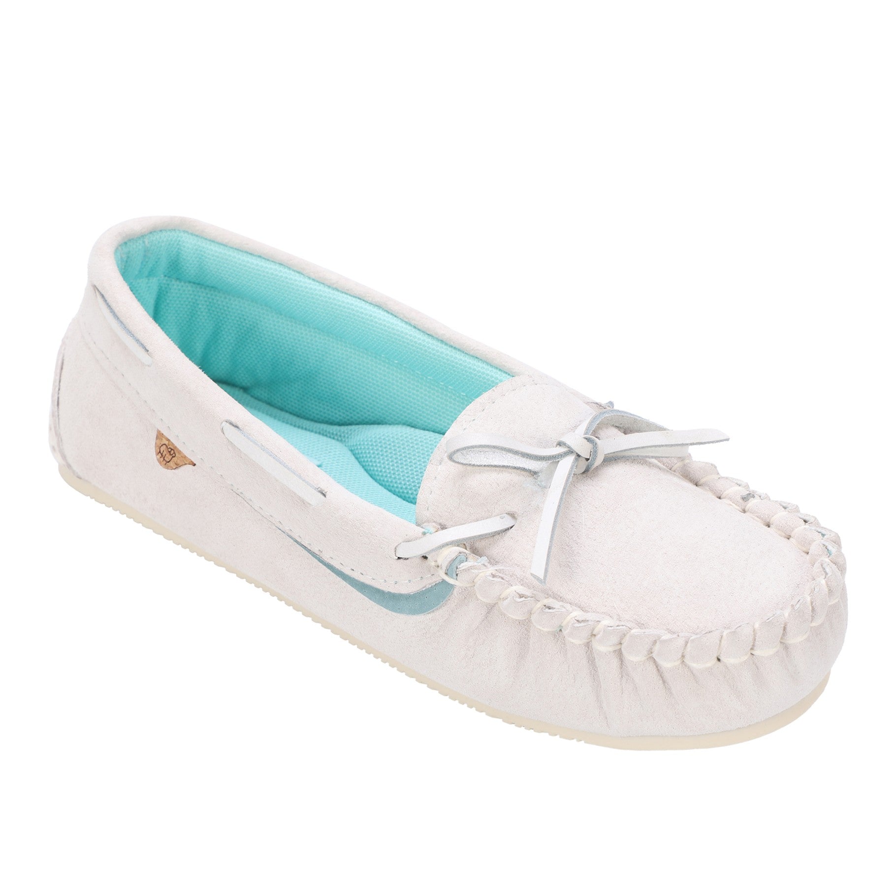 Lamo Selena Moc Women's Moccasin Slippers EW2304 - Pale Grey - Bottom View