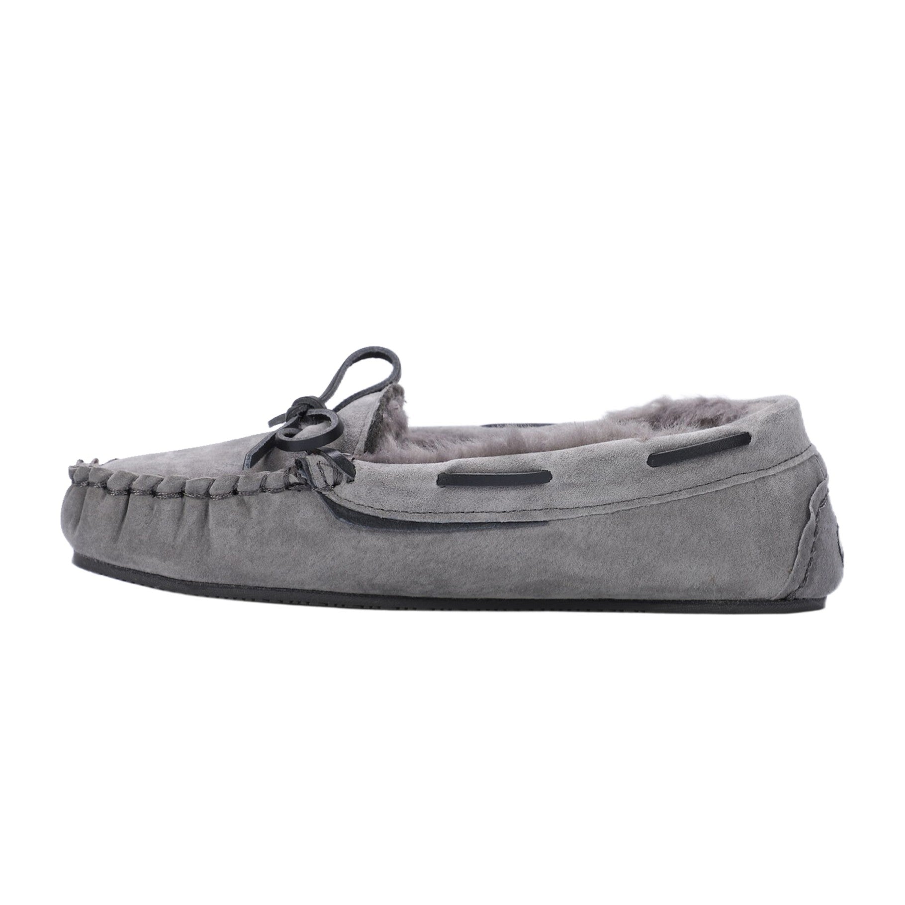 Lamo Hannah Women's Moccasin Slippers EW2318 - Charcoal - Back View