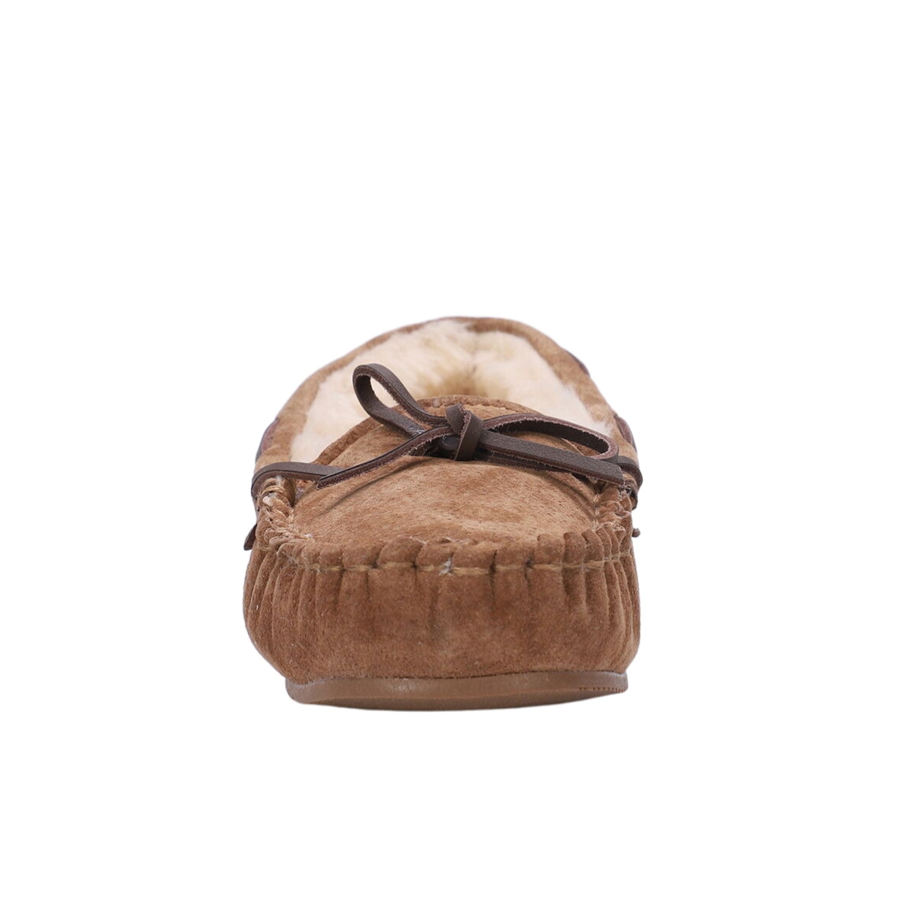 Lamo Hannah Women's Moccasin Slippers EW2318 - Chestnut - Front View