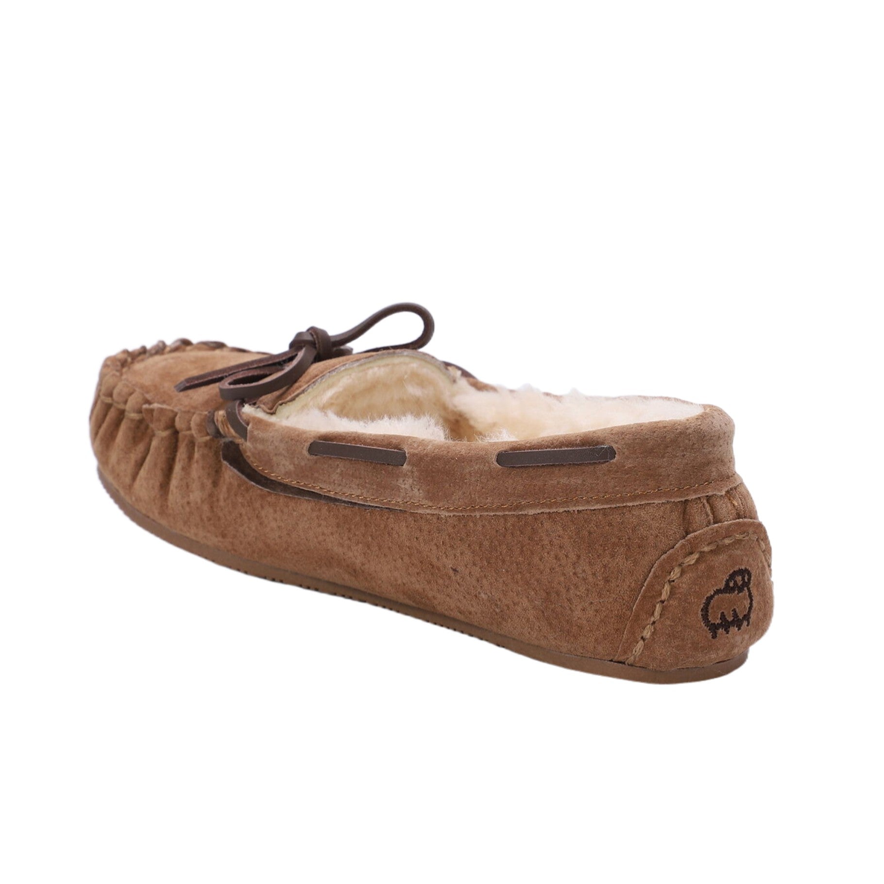 Lamo Hannah Women's Moccasin Slippers EW2318 - Chestnut - Top View