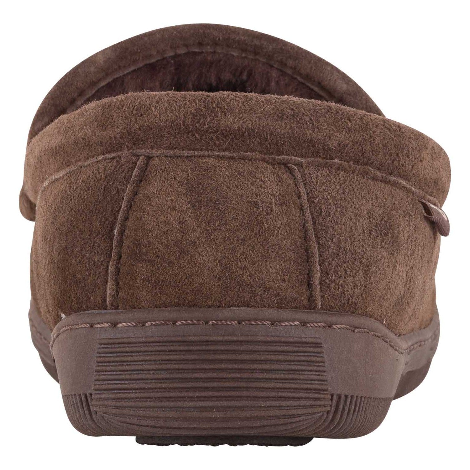 Lamo Lady's Moccasin Slippers P002W - Chocolate - Back View