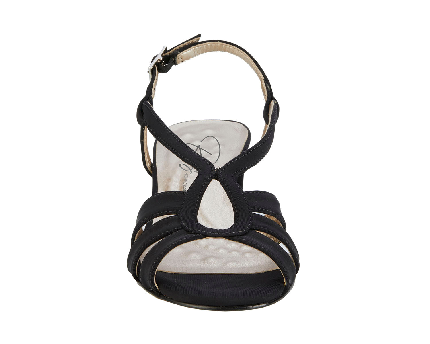Ros Hommerson Leandra Women's Dress Sandals - Black Micro - Front View