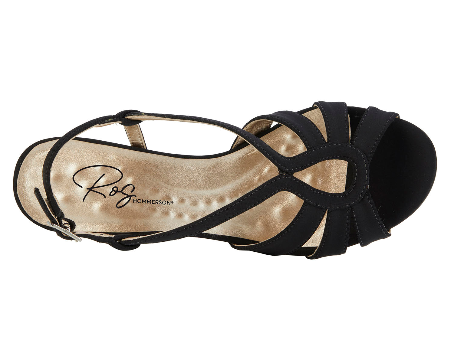 Ros Hommerson Leandra Women's Dress Sandals - Black Micro - Sole View