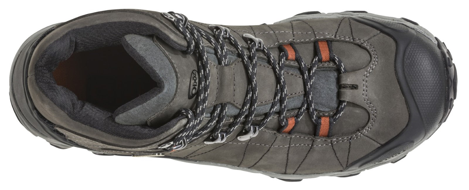 Oboz Bridger Mid Men's Waterproof Hiking Boot - Raven Top