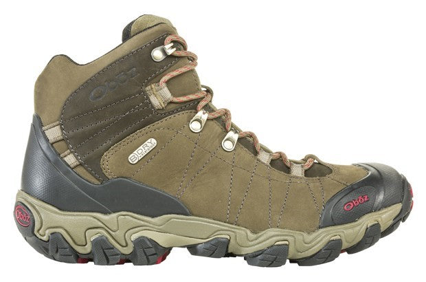 Oboz Bridger Mid Men's Waterproof Hiking Boot - Olive Brwnlace Outside