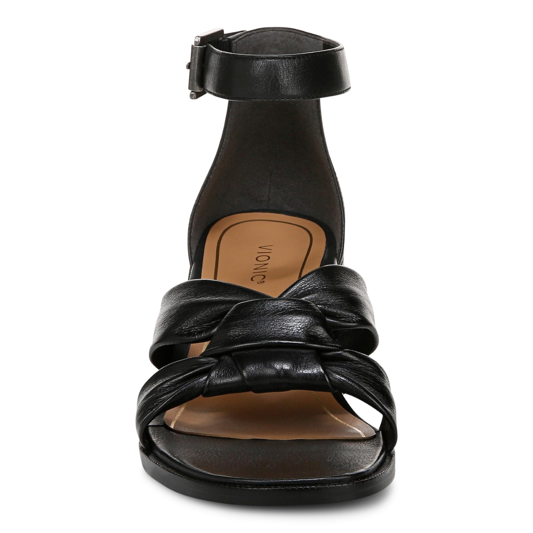 Vionic Maia Women's Comfortable Heeled Sandal - Black - Front
