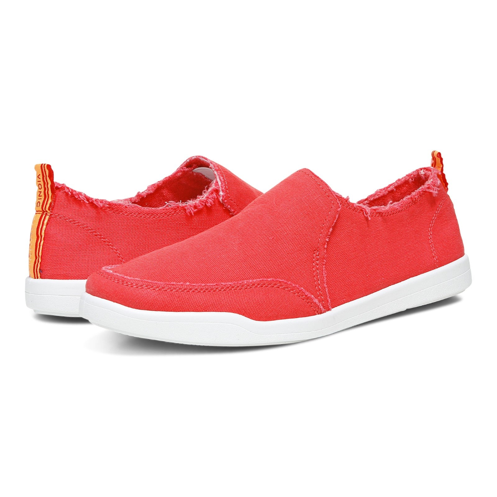 Vionic Malibu Women's Slip-on Comfort Shoe - Poppy - pair left angle