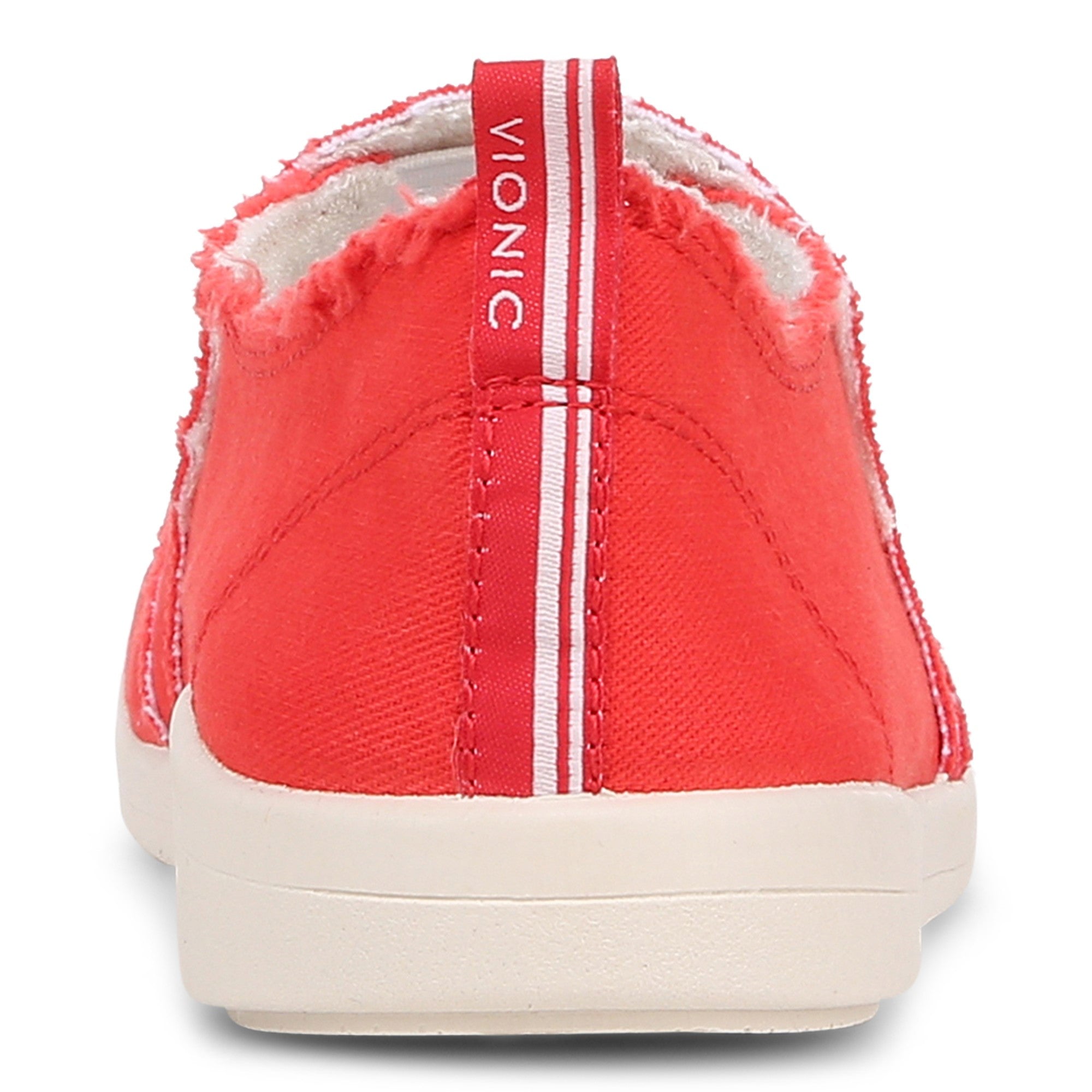 Vionic Malibu Women's Slip-on Comfort Shoe - Red Canvas - Back