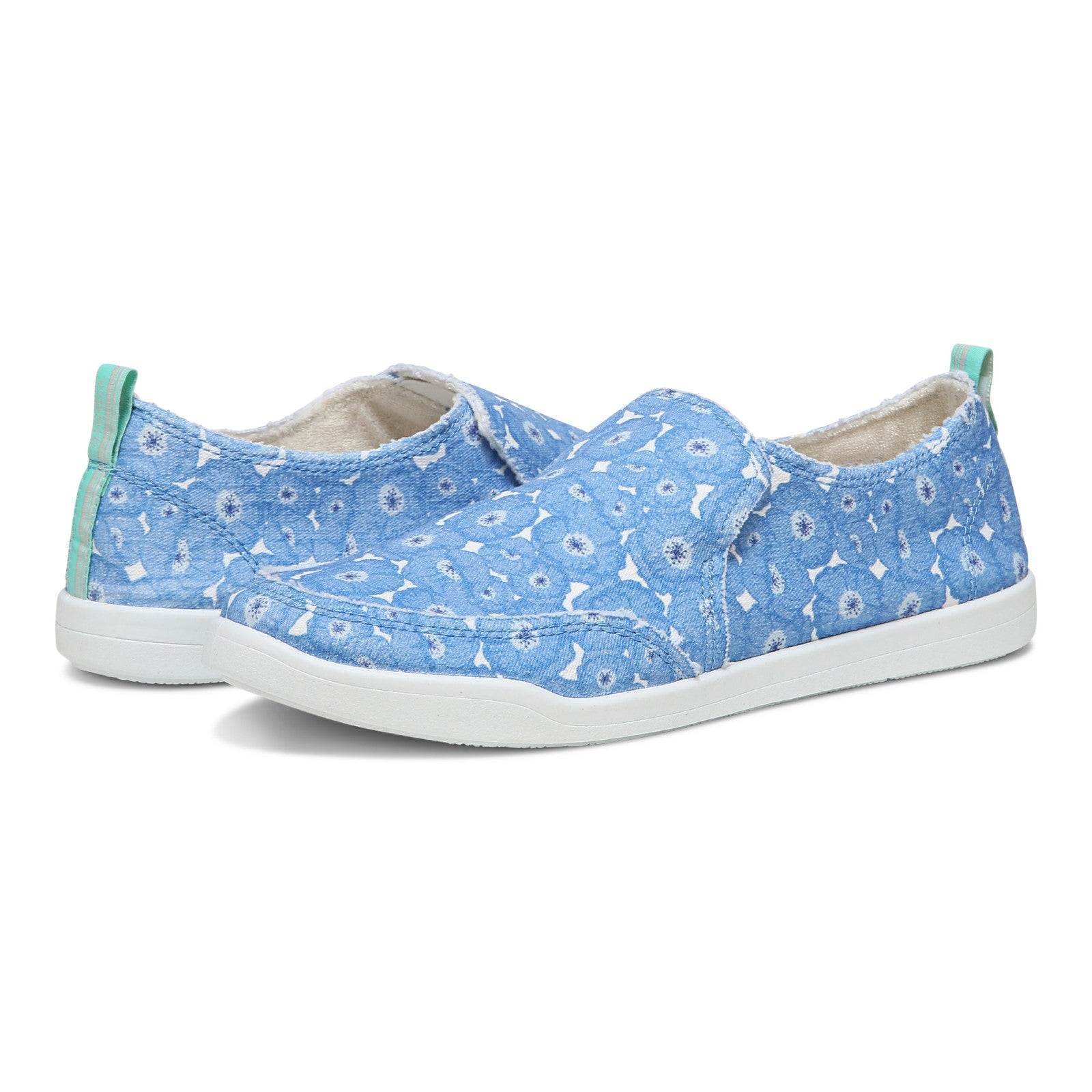 Vionic Malibu Women's Slip-on Comfort Shoe - Classic Blue - pair left angle