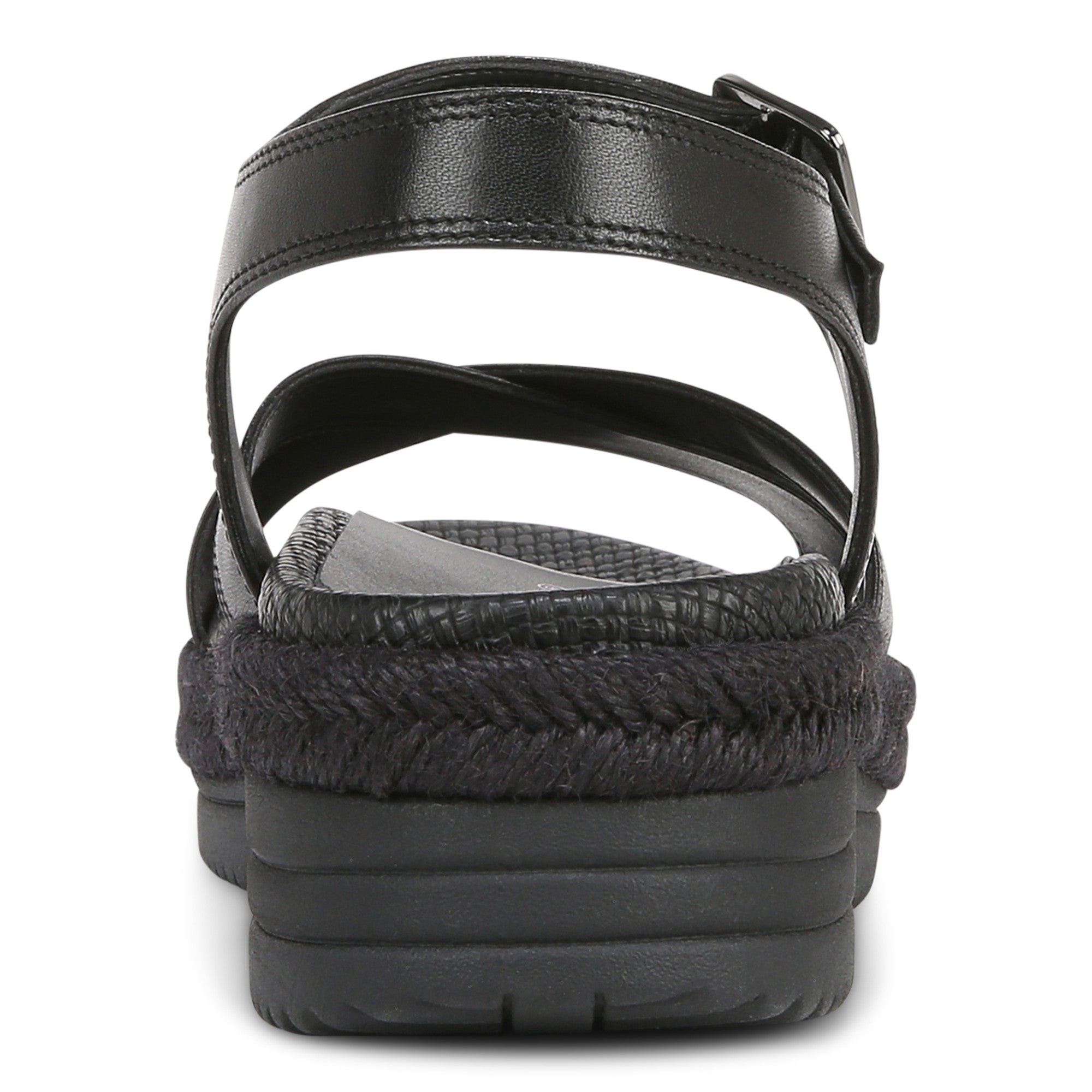 Vionic Mar Women's Platform Wedge Sandal - Black - Back