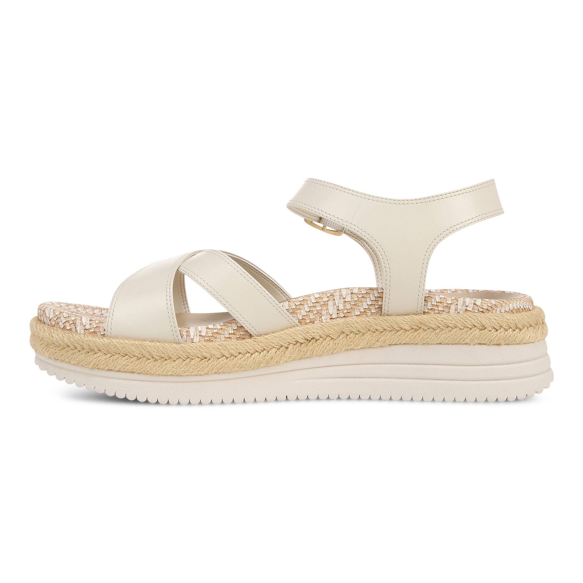 Vionic Mar Women's Platform Wedge Sandal - Cream - Left Side