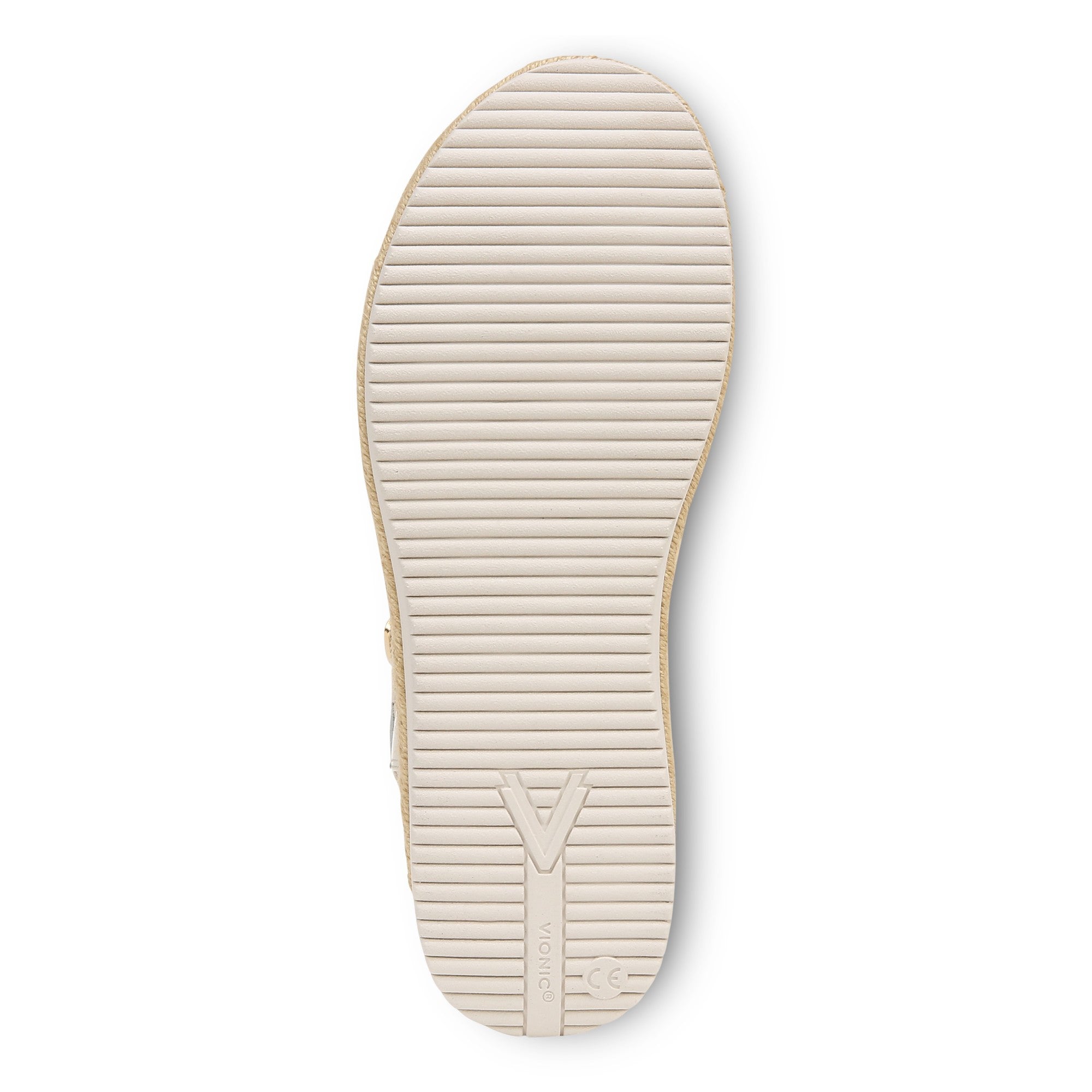 Vionic Mar Women's Platform Wedge Sandal - Cream - Bottom