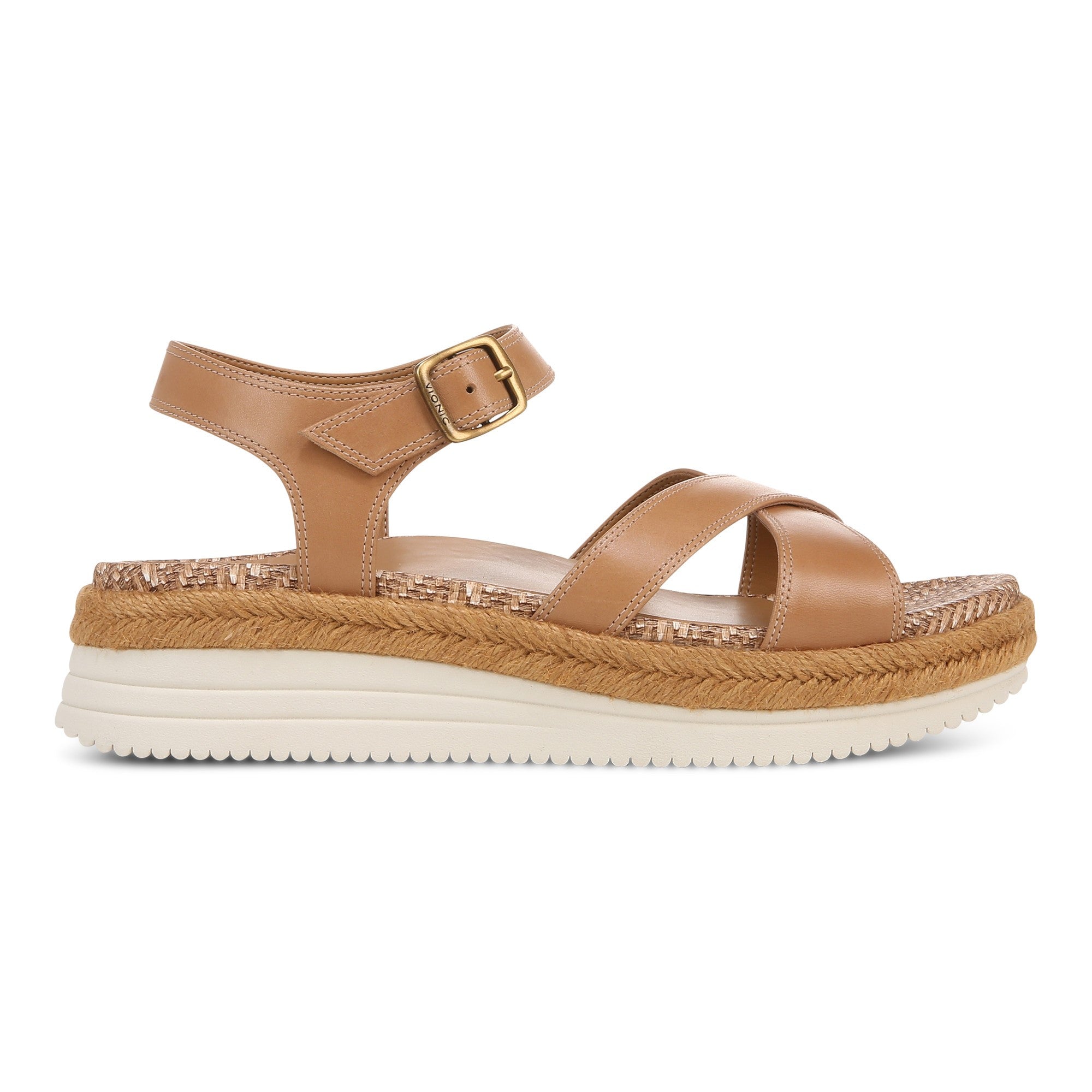 Vionic Mar Women's Platform Wedge Sandal - Camel - Right side