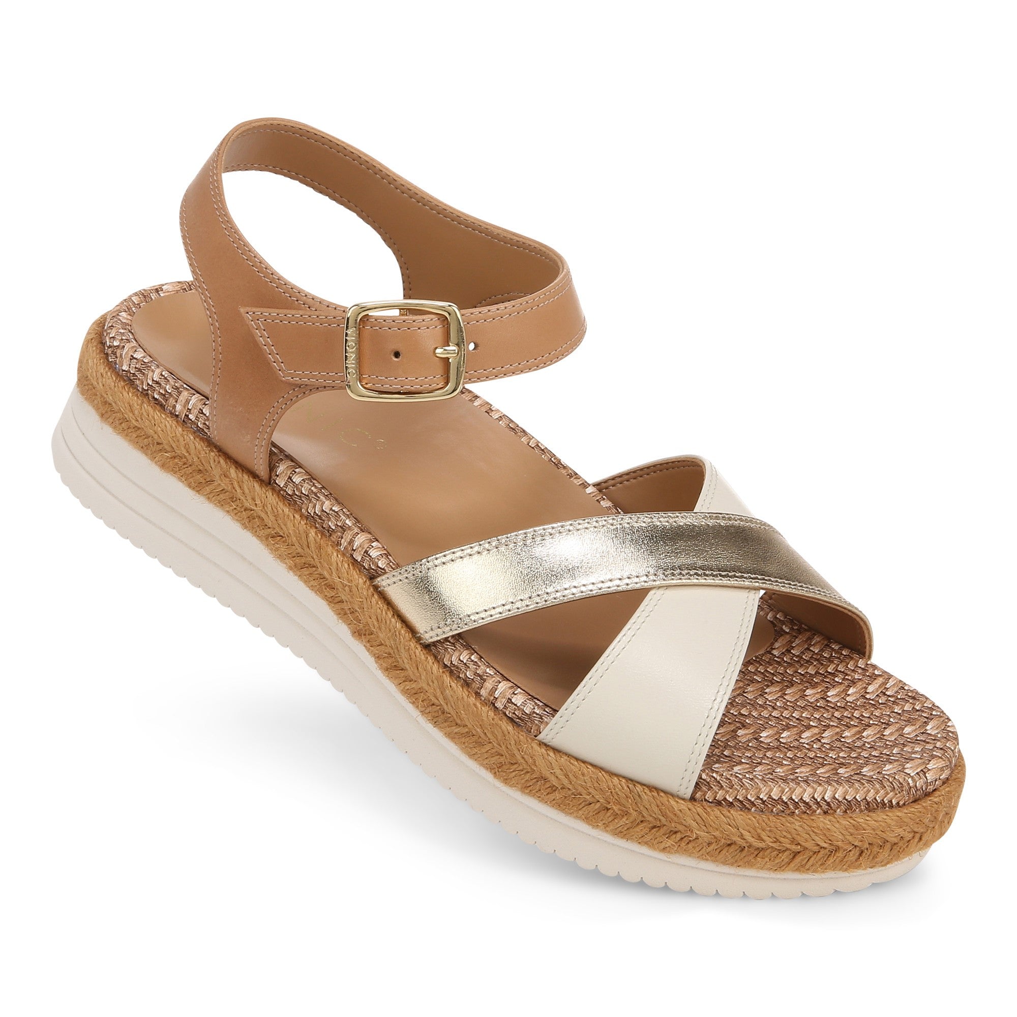 Vionic Mar Women's Platform Wedge Sandal - Camel/gold - MAR-I8675L4203-CAMEL GOLD-13fl-med