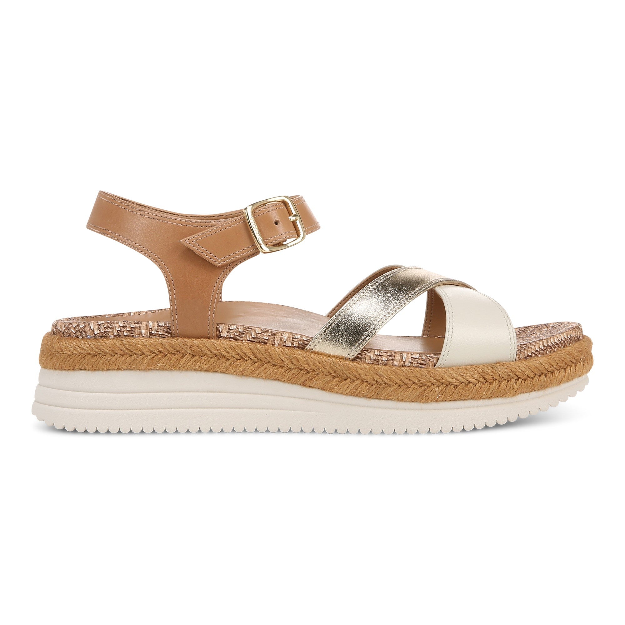 Vionic Mar Women's Platform Wedge Sandal - Camel/gold - Right side