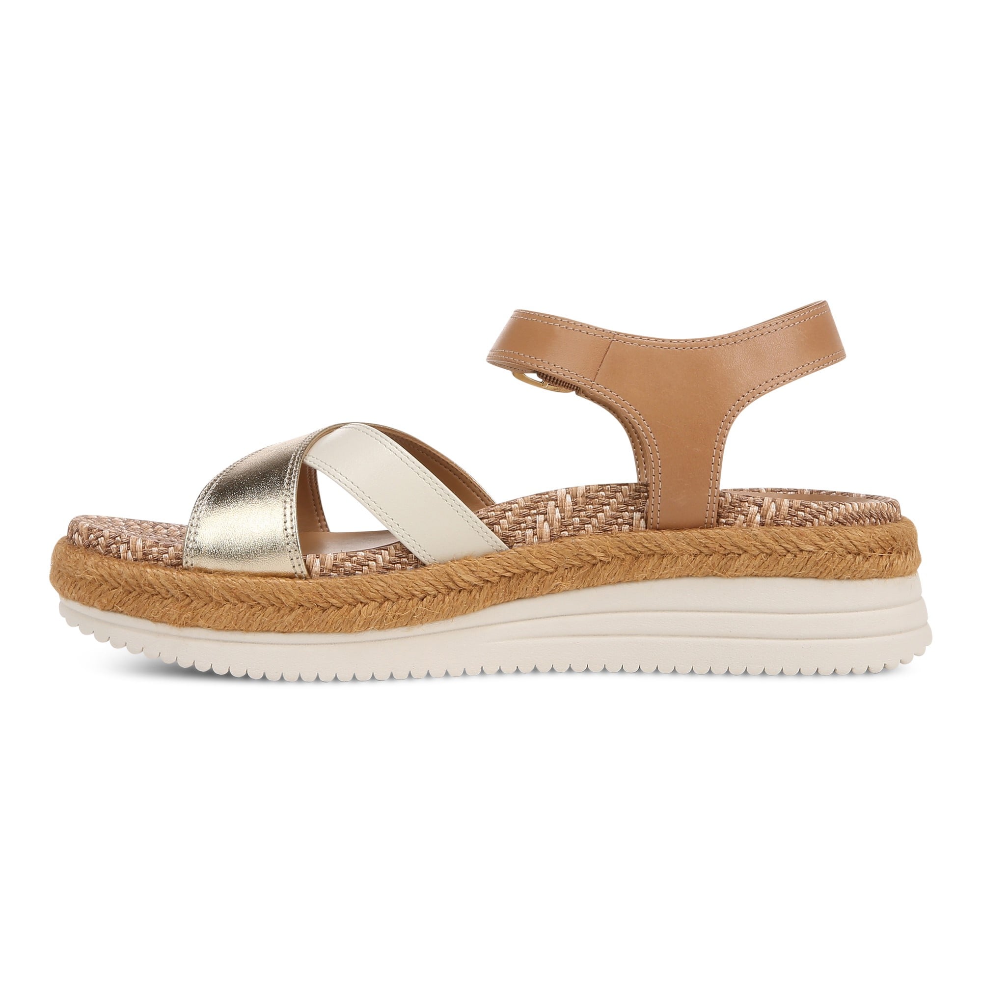 Vionic Mar Women's Platform Wedge Sandal - Camel/gold - Left Side