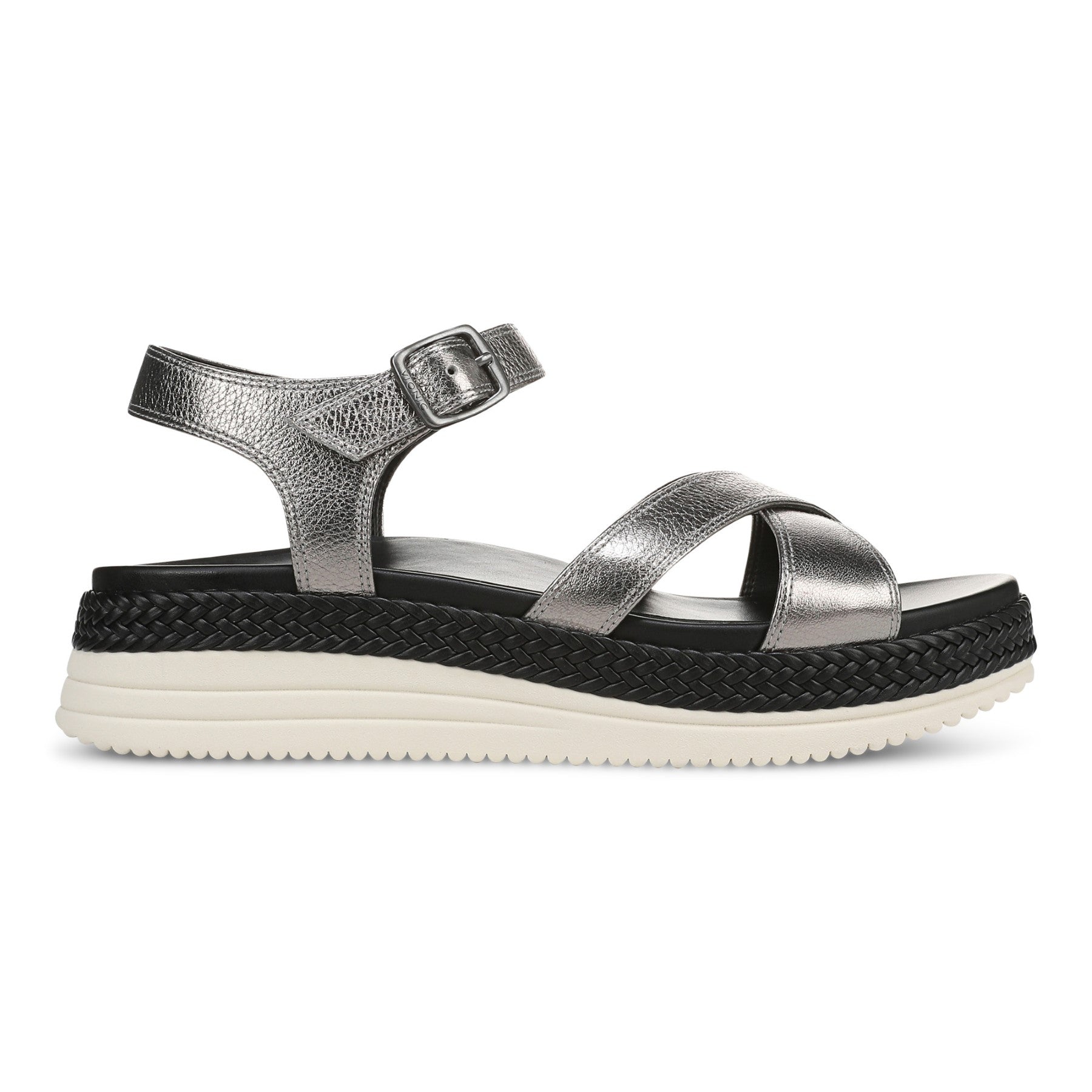 Vionic Mar Women's Platform Wedge Sandal - Pewter - Right side