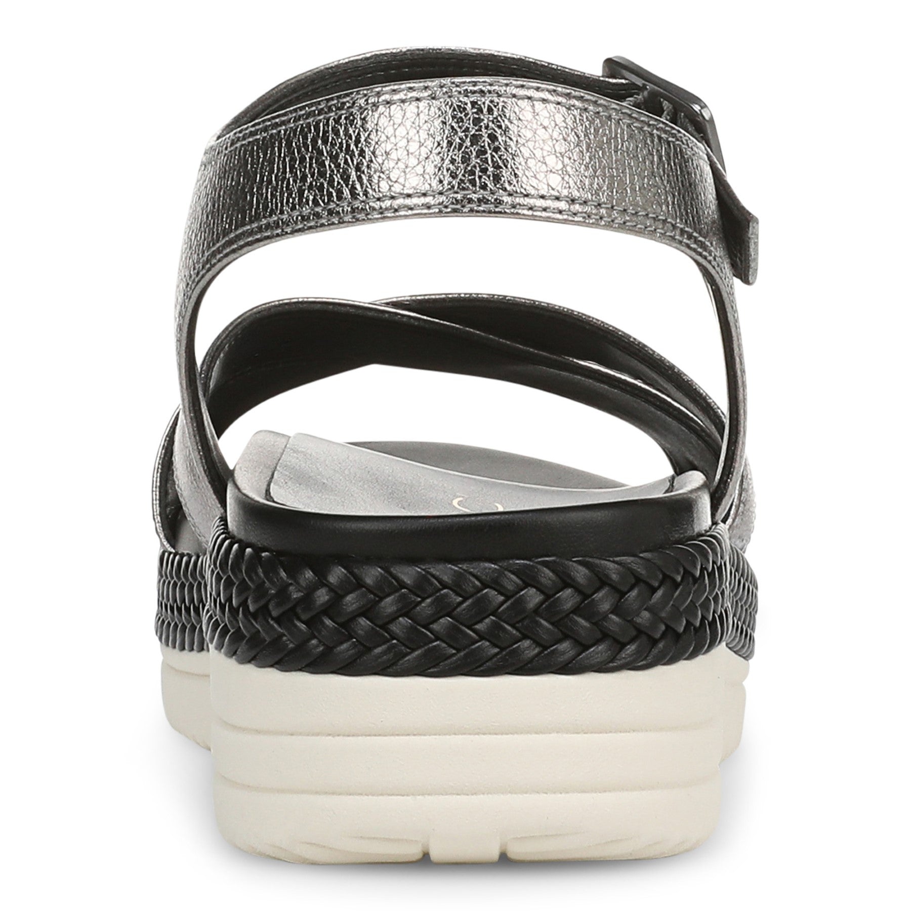 Vionic Mar Women's Platform Wedge Sandal - Pewter - Back