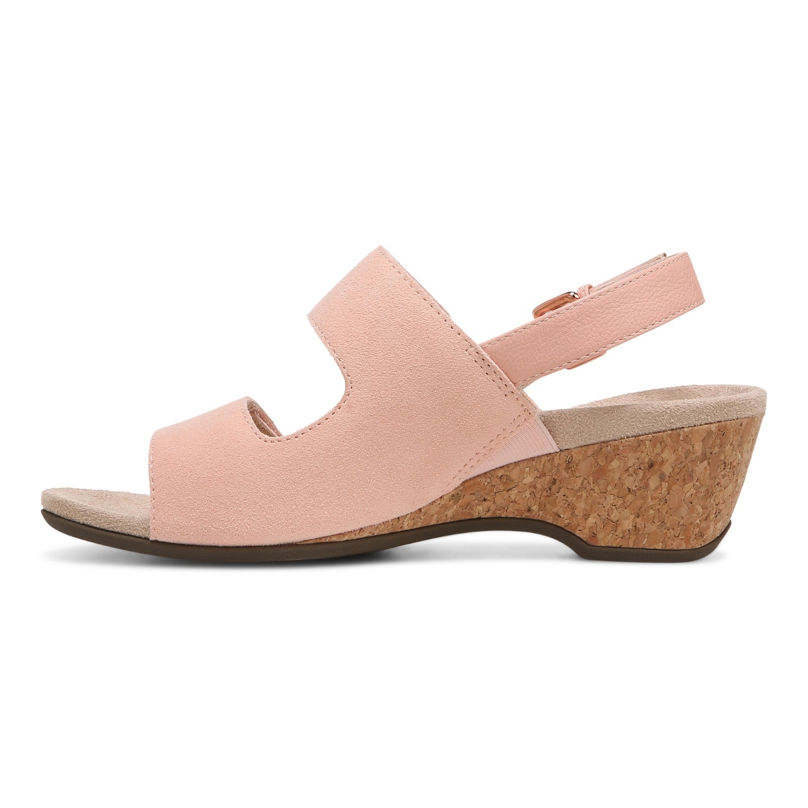 Vionic Marian Womens Wedge Sandals - Roze - Left Side