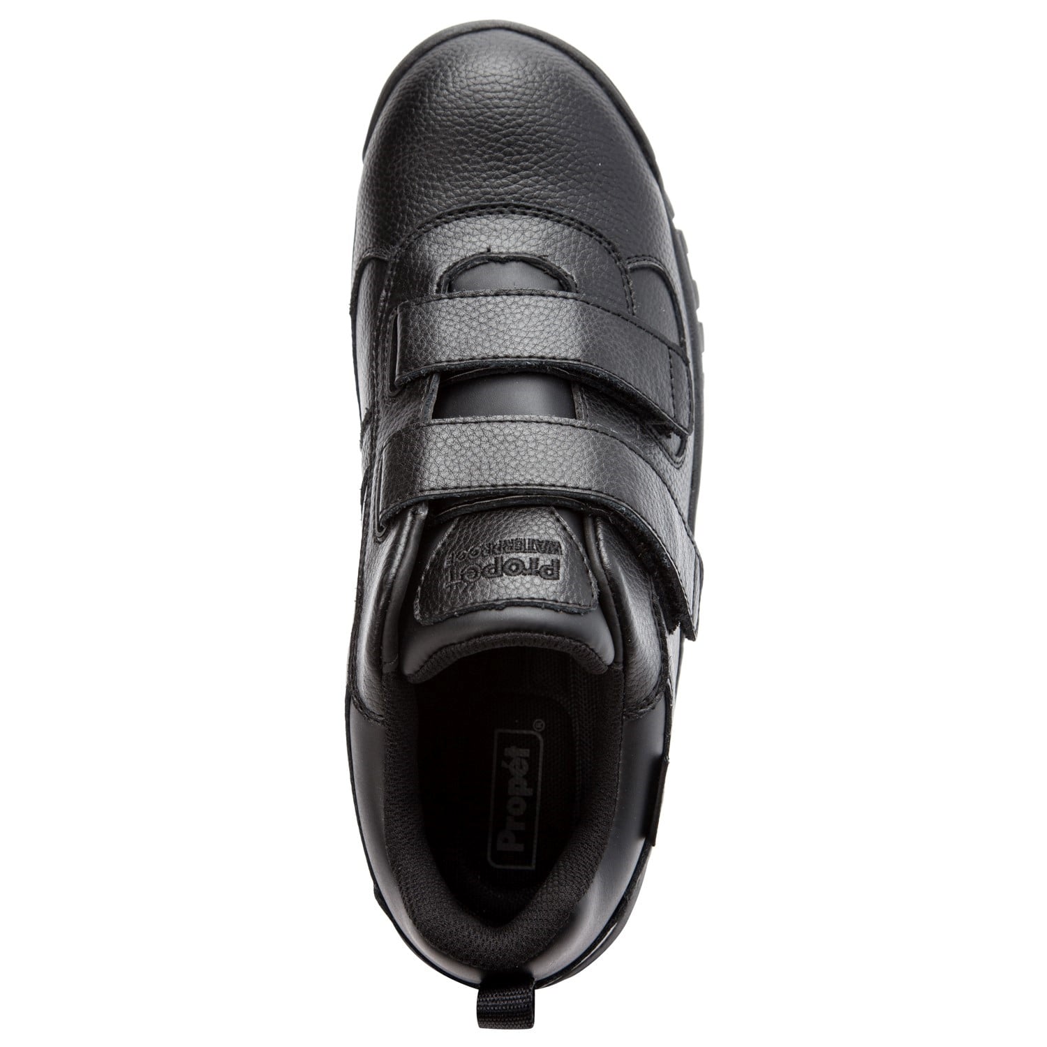 Propet Cliff Walker Low Strap Mens Boots A5500 - Black Grain - top view
