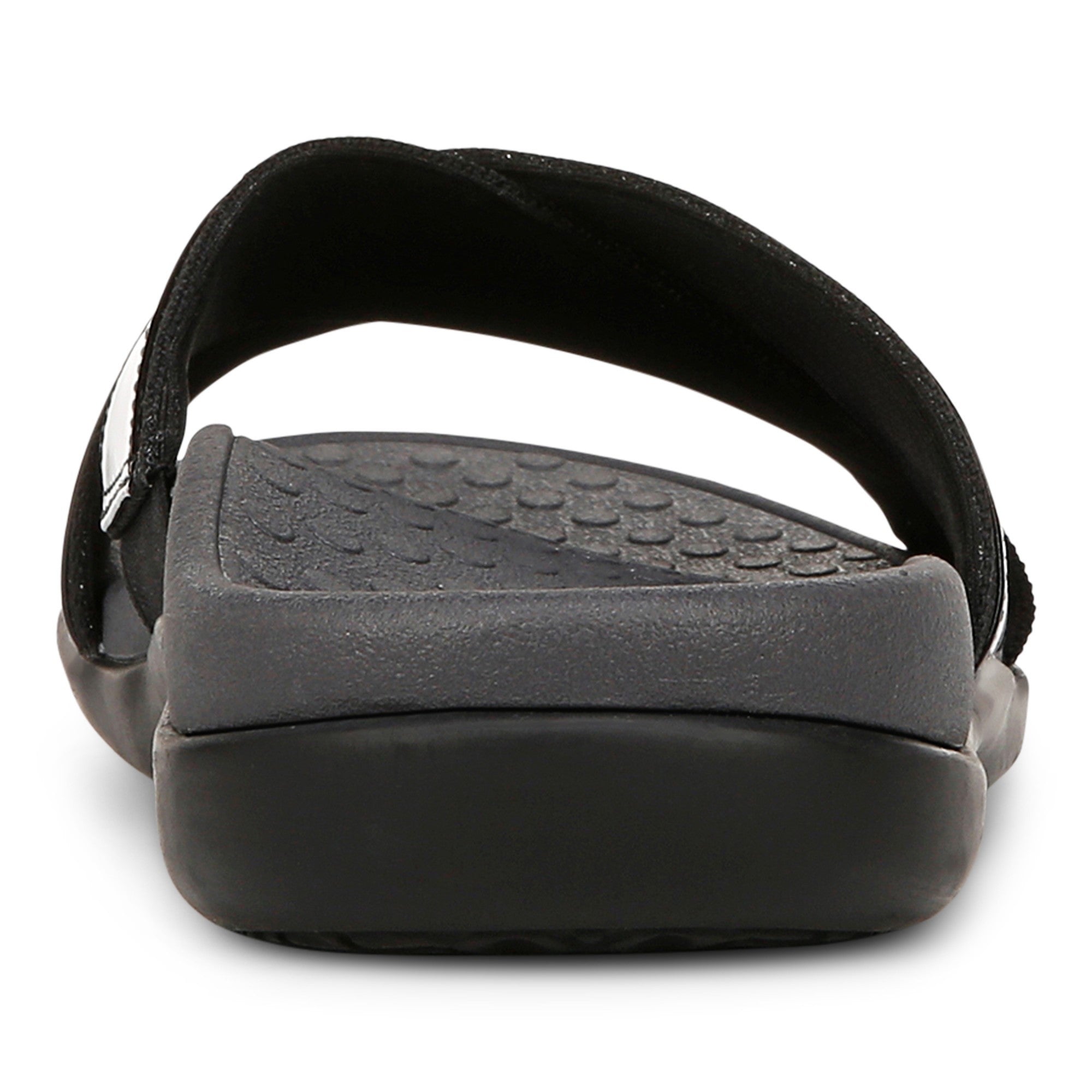 Vionic Merced Women's Cross Strap Slide Orthotic Sandals - Black - Back