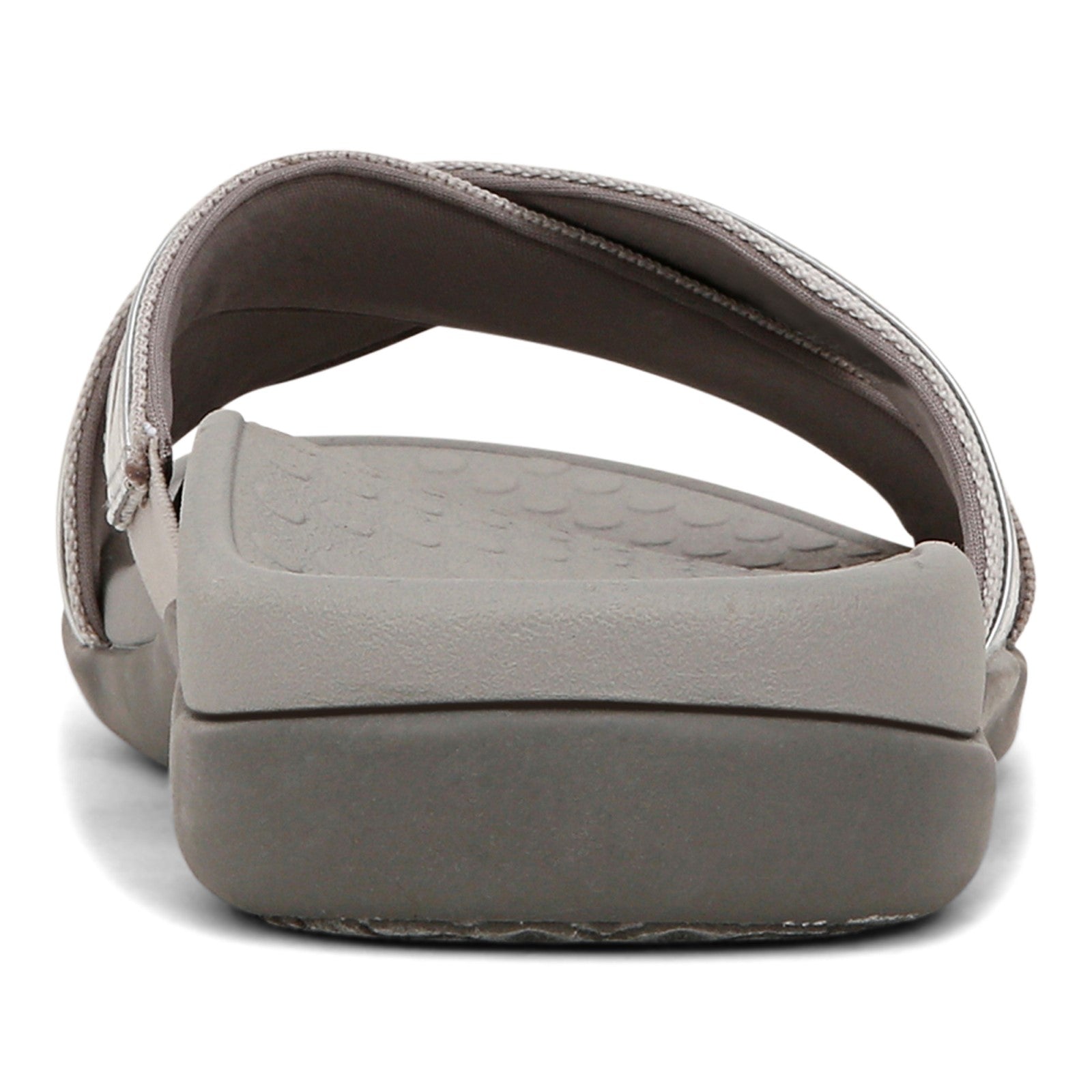 Vionic Merced Women's Cross Strap Slide Orthotic Sandals - 6hl Med Silver