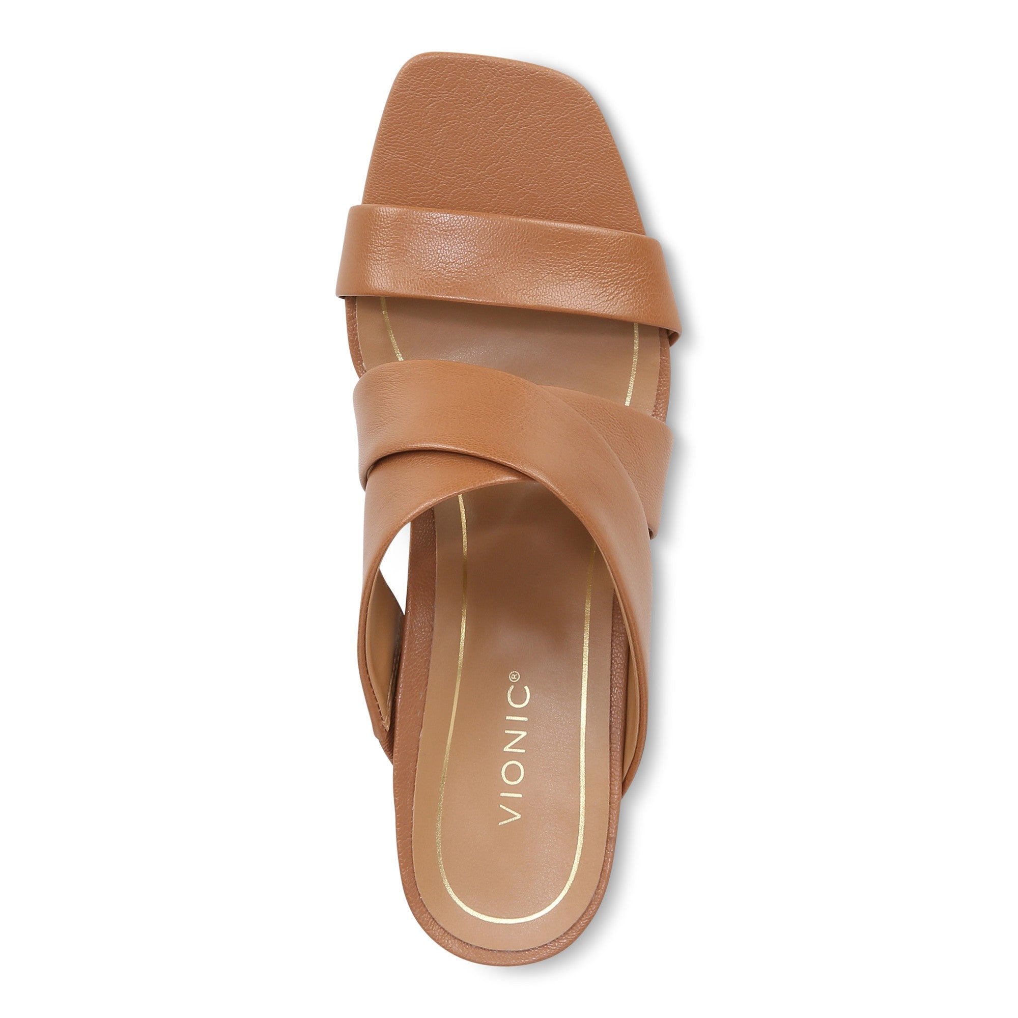 Vionic Merlot Women's Supportive Heeled Sandal - Toffee - Top