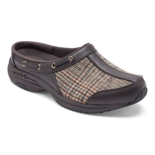 Easy Spirit Travelport Women's Plaid Slip-On Clogs - DBR01 - View 1