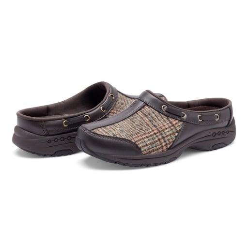 Easy Spirit Travelport Women's Plaid Slip-On Clogs - DBR01 - View 6