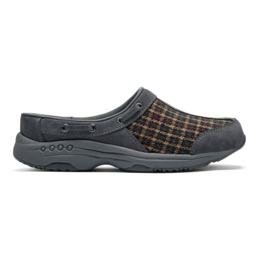 Easy Spirit Travelport Women's Suede Plaid Slip-On Clogs - DGR01 - View 2
