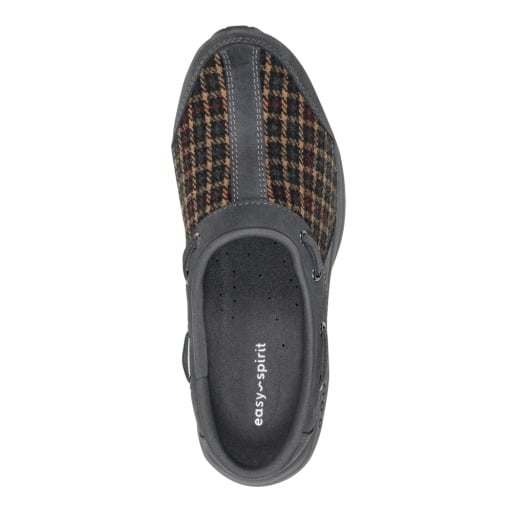 Easy Spirit Travelport Women's Suede Plaid Slip-On Clogs - DGR01 - View 3
