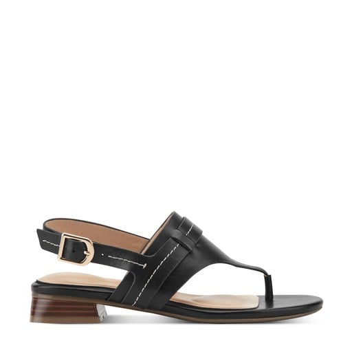 Rockport Ofera Women's Leather Thong Slingback Sandals - Black Leather - View 1