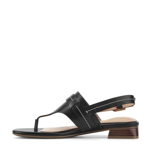 Rockport Ofera Women's Leather Thong Slingback Sandals - Black Leather - View 4