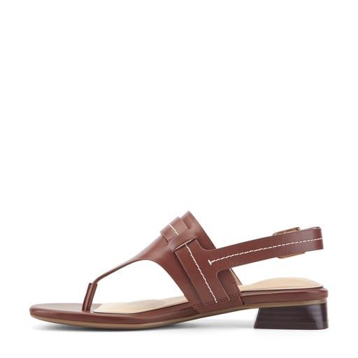 Rockport Ofera Women's Leather Thong Slingback Sandals - Medium Brown Leather - View 4