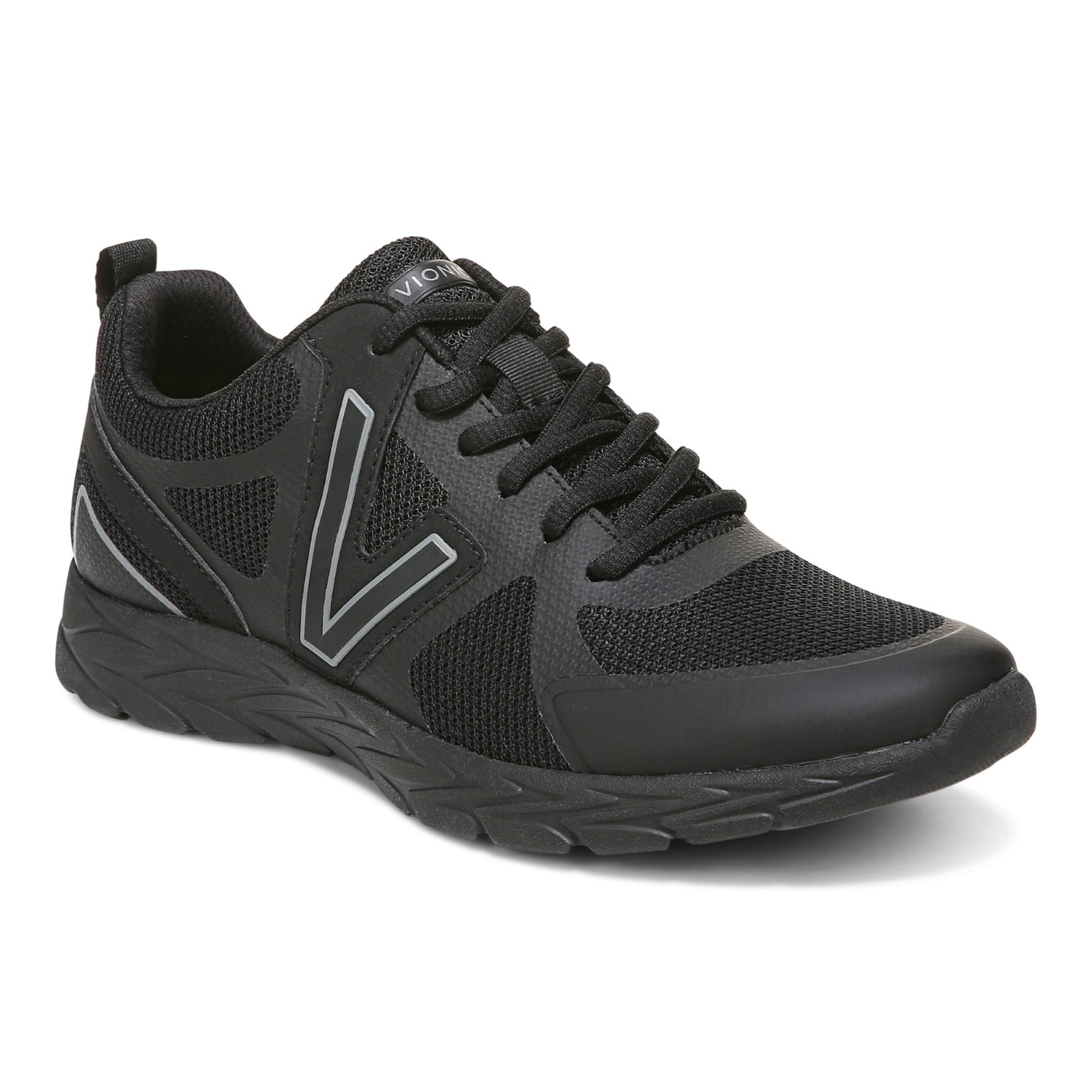 Vionic Miles Ii Womens Oxford/Lace Up Lifestyl - Black/charcoal - Angle main