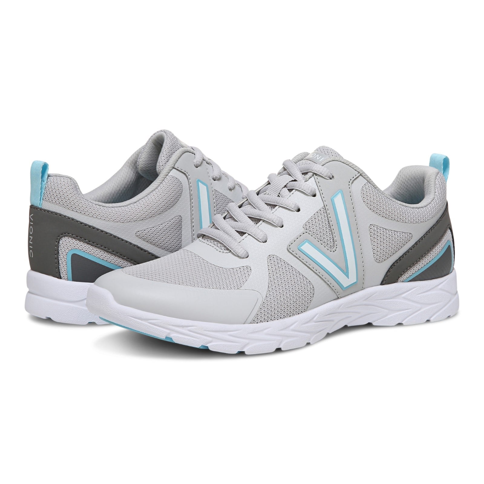 Vionic Miles Ii Womens Oxford/Lace Up Lifestyl - Vapor/Charcoal - pair left angle
