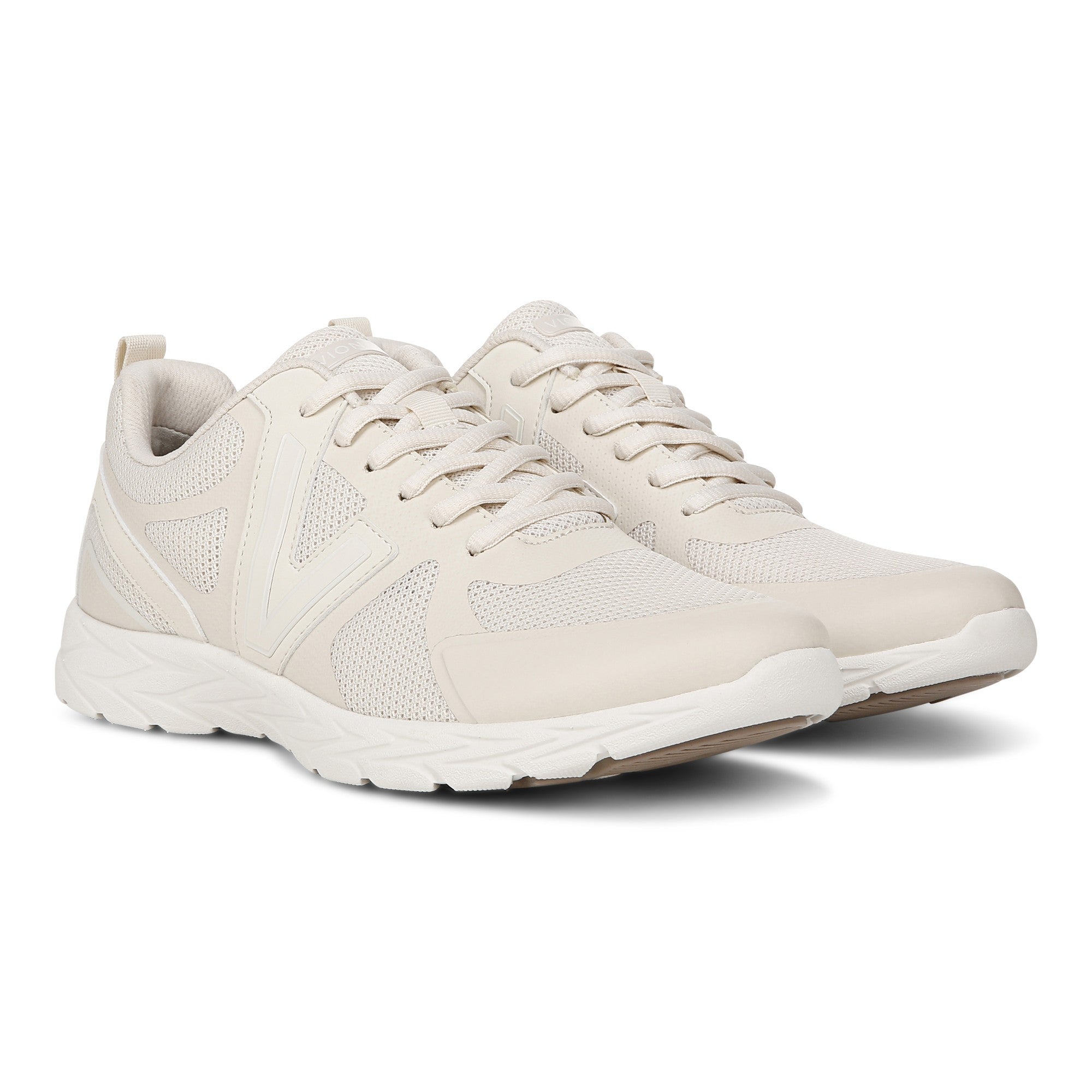 Vionic Miles II Women's Sneaker with Orthotic Arch Support - Cream - Pair