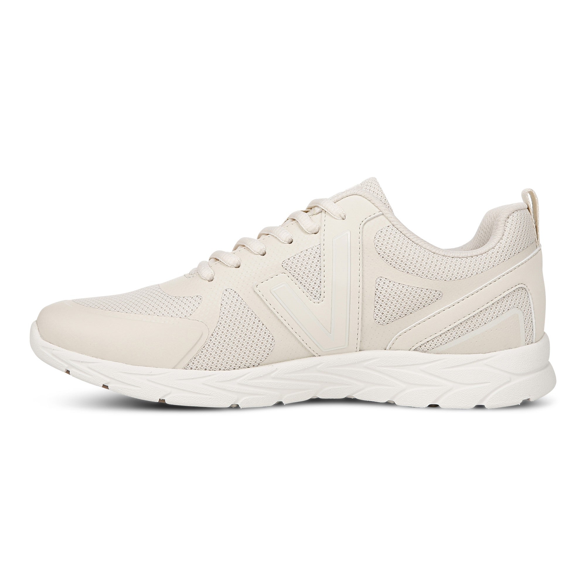 Vionic Miles II Women's Sneaker with Orthotic Arch Support - Cream - Left Side