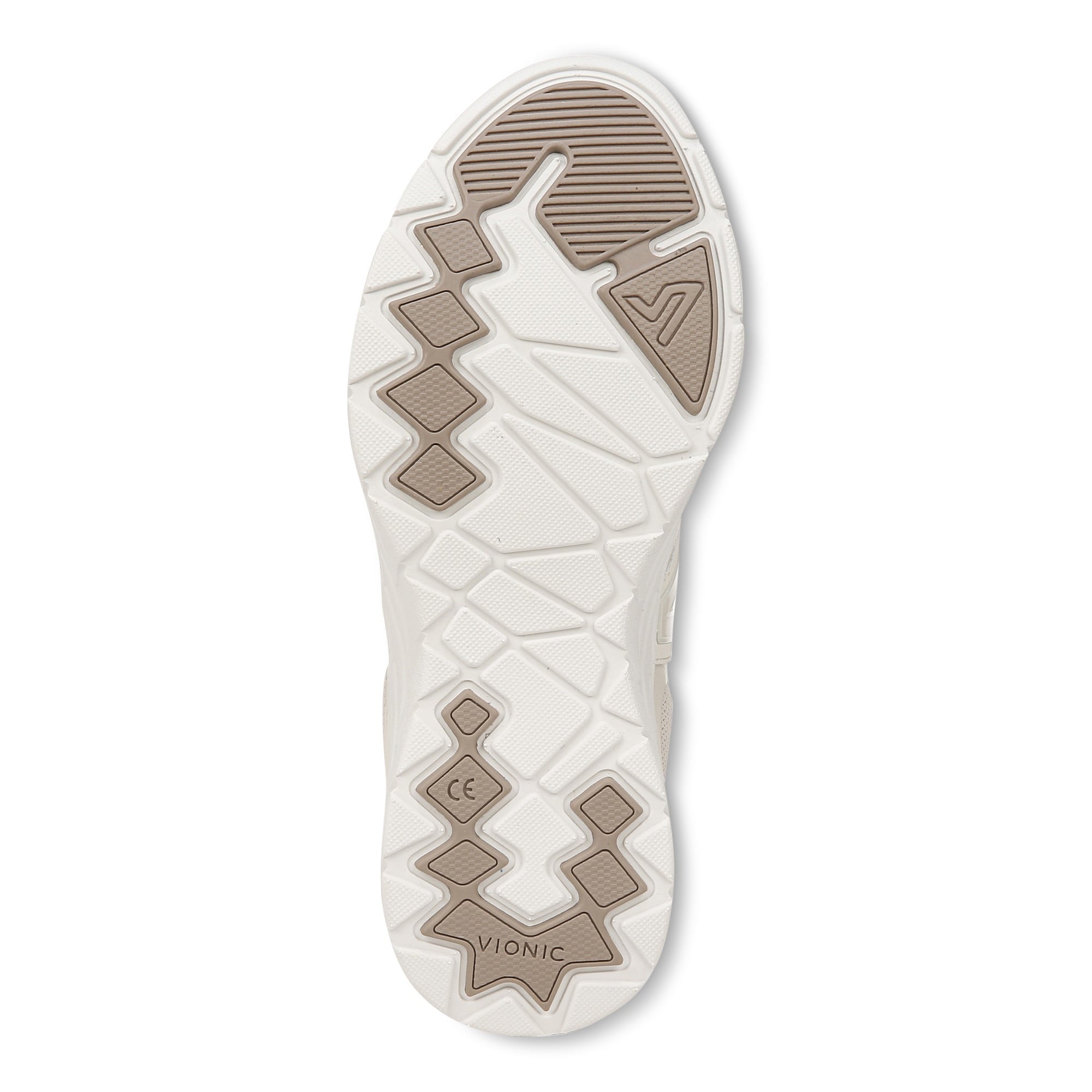 Vionic Miles II Women's Sneaker with Orthotic Arch Support - Cream - Bottom