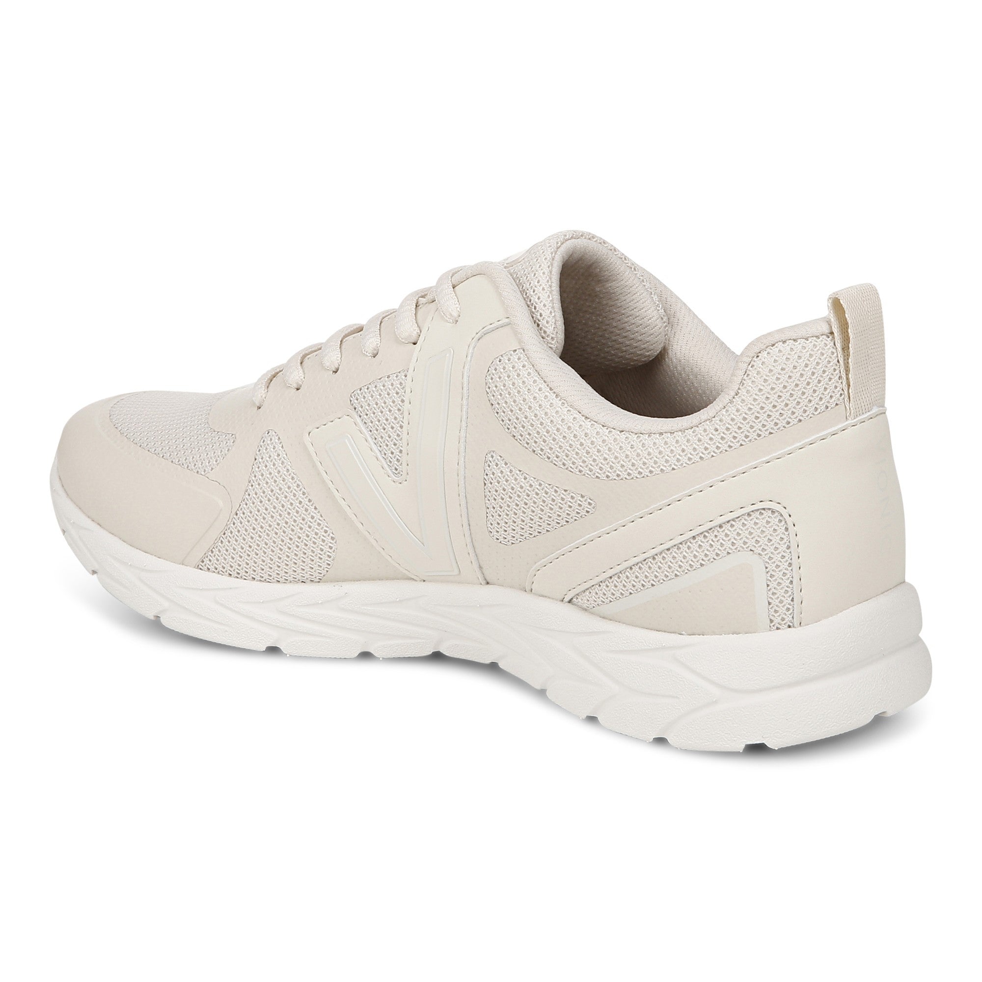 Vionic Miles II Women's Sneaker with Orthotic Arch Support - Cream - Back angle